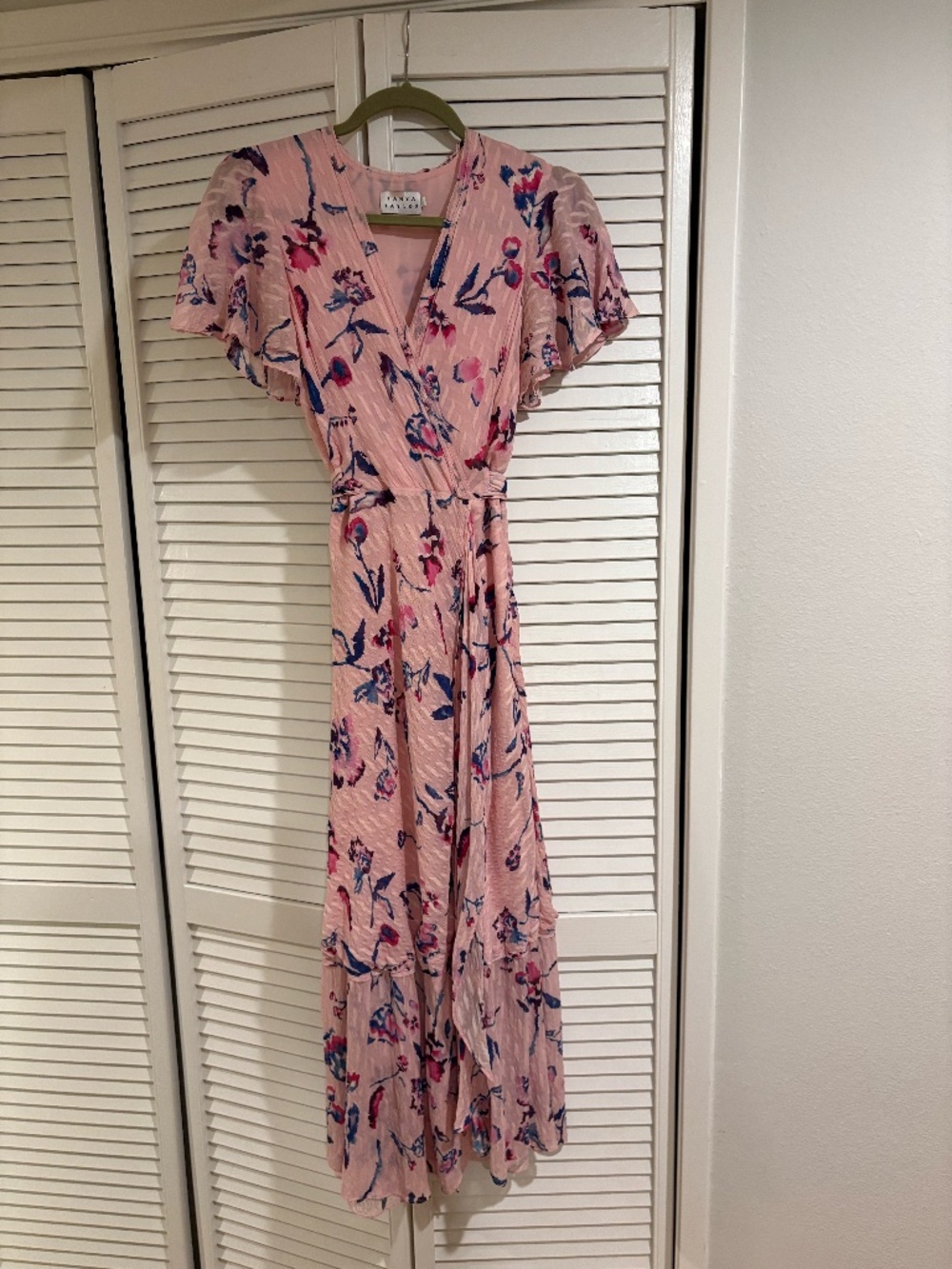 Amanda Uprichard Floral Silk Wrap Maxi Dress